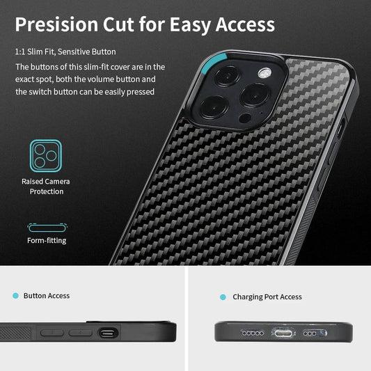 Magsafe Forged Carbon Fiber TPU Phone Case for iPhone 16 series - IDefend