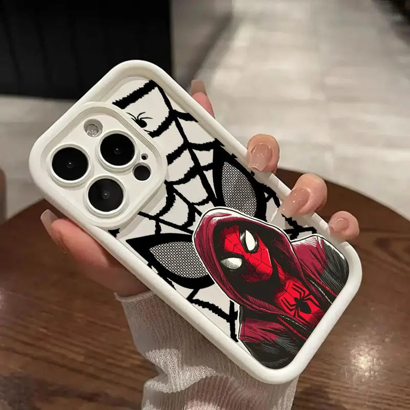 Spider-Man Miles Morales Marvel Phone Case for iPhone 16 Cases iPhone 15 14 13 12 Mini 11 Pro Max 16 Plus 15Pro Shockproof Cover
