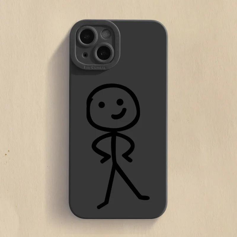 Cartoon Man Matchman Phone Case For iPhone 1 - IDefend