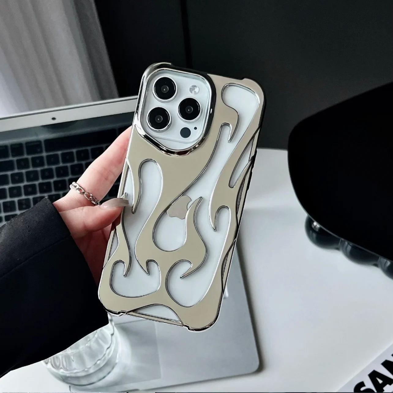 New 3D Flame pattern Phone Case for iPhone - IDefend