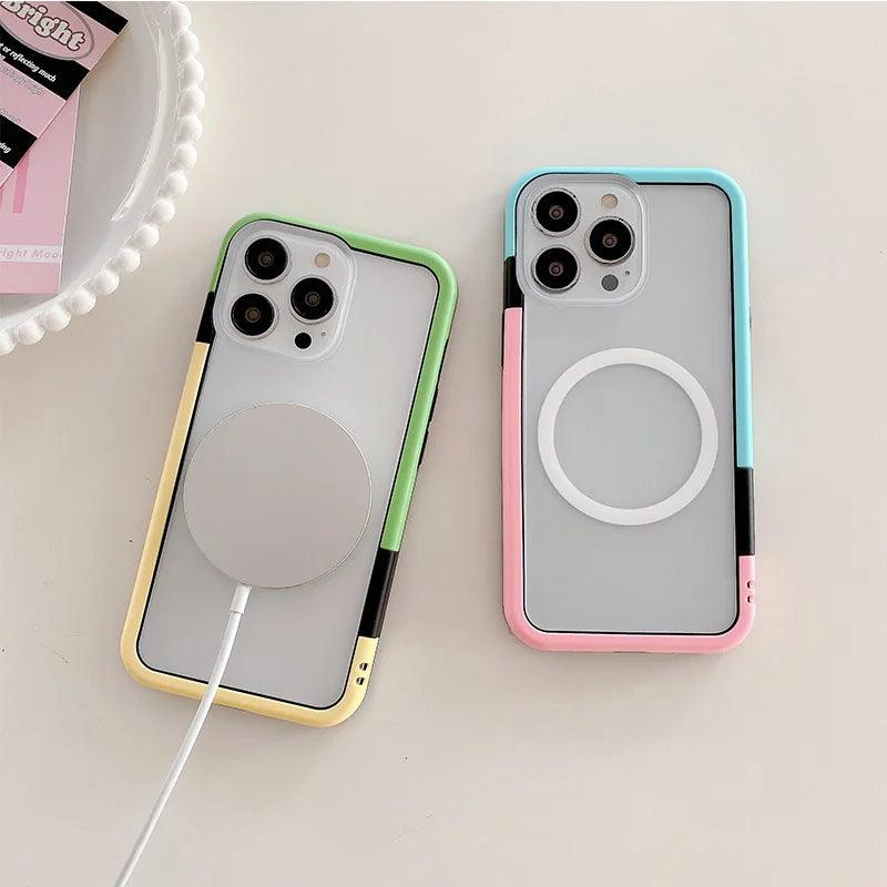 Magnetic Matte Back Panel Phone Case For IPhone - IDefend