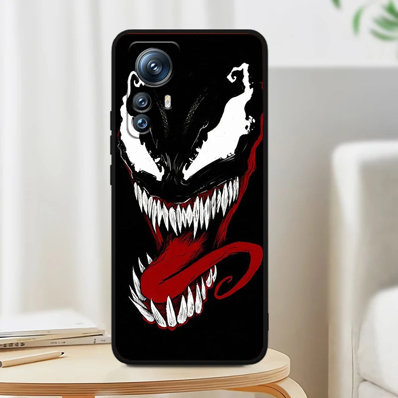 Marvel Venom For Xiaomi Mi 14 13T 13 12T 12 11T 11i 11 A3 10T 10 9 Pro Lite Ultra 5G Black Soft Phone Case