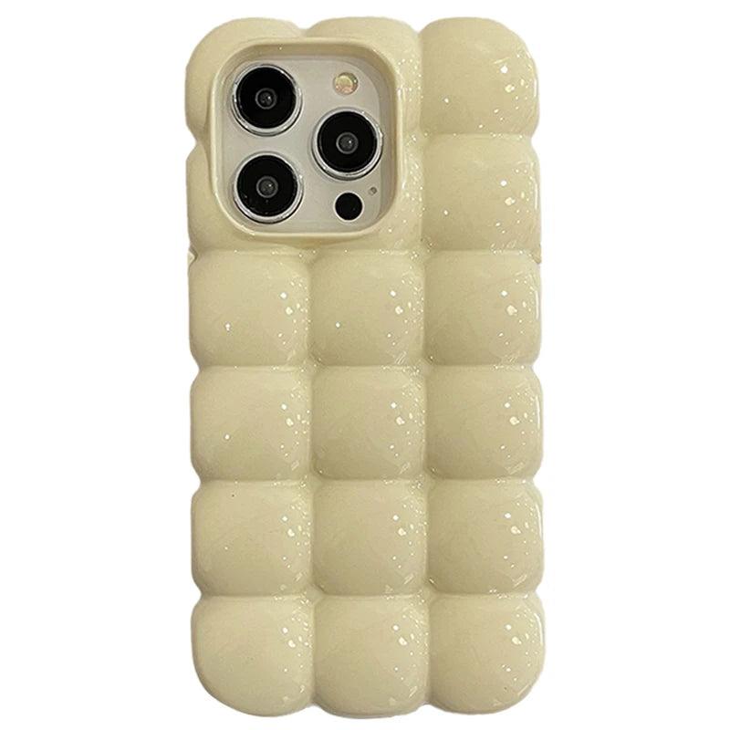 Cute Stylish Bread Chocolate Block 3D Phone Case For iPhone - IDefend
