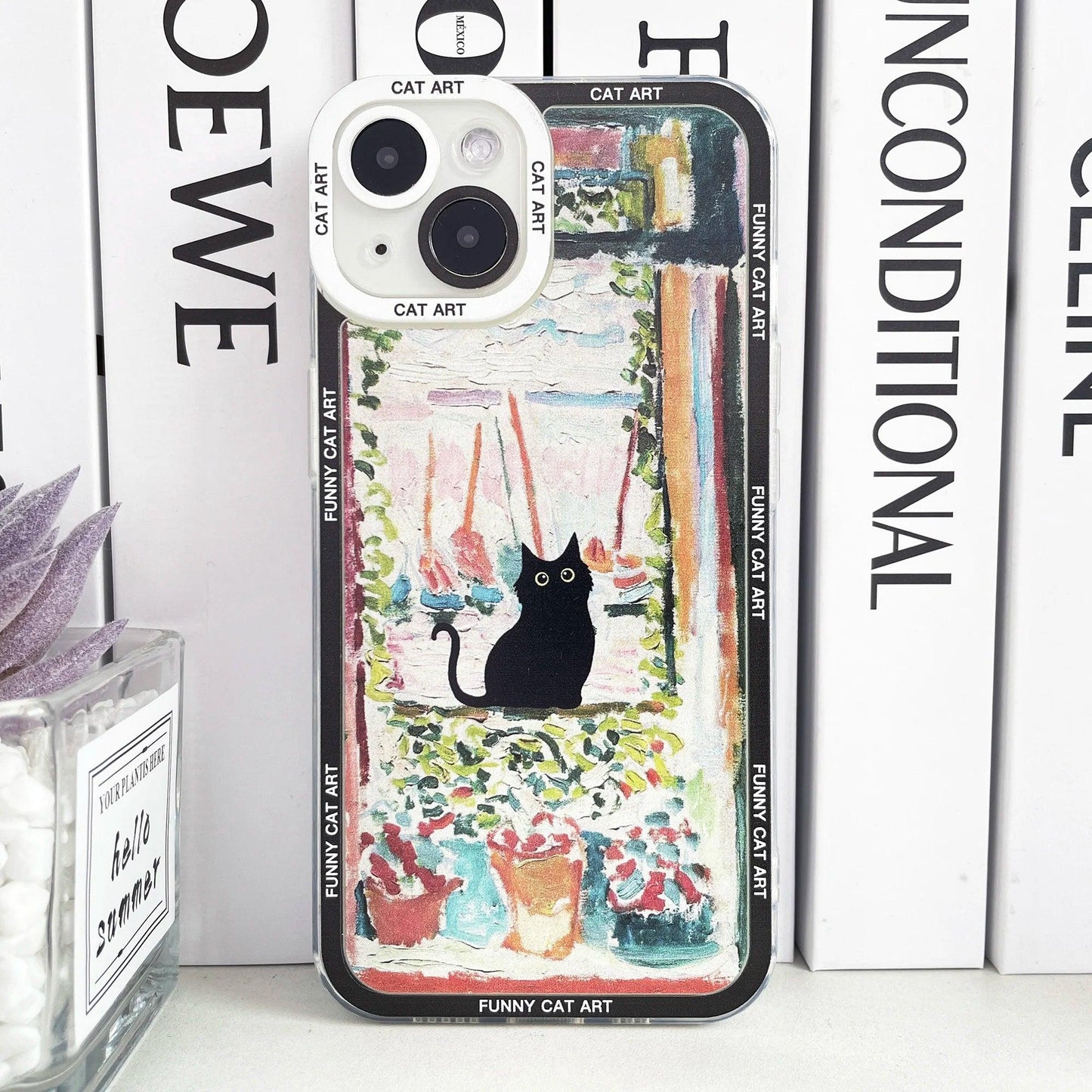 Claude Monet Van Gogh Funny Cat Art Phone Case For iPhone - IDefend