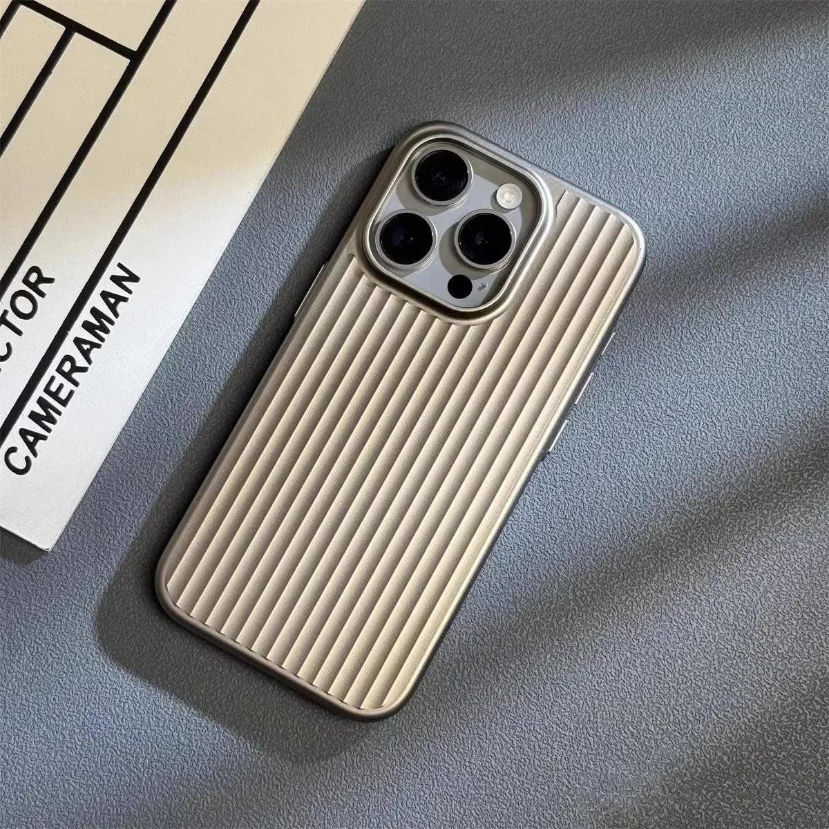 Luxury Natural Titanium PC Phone Case For iPhone - IDefend