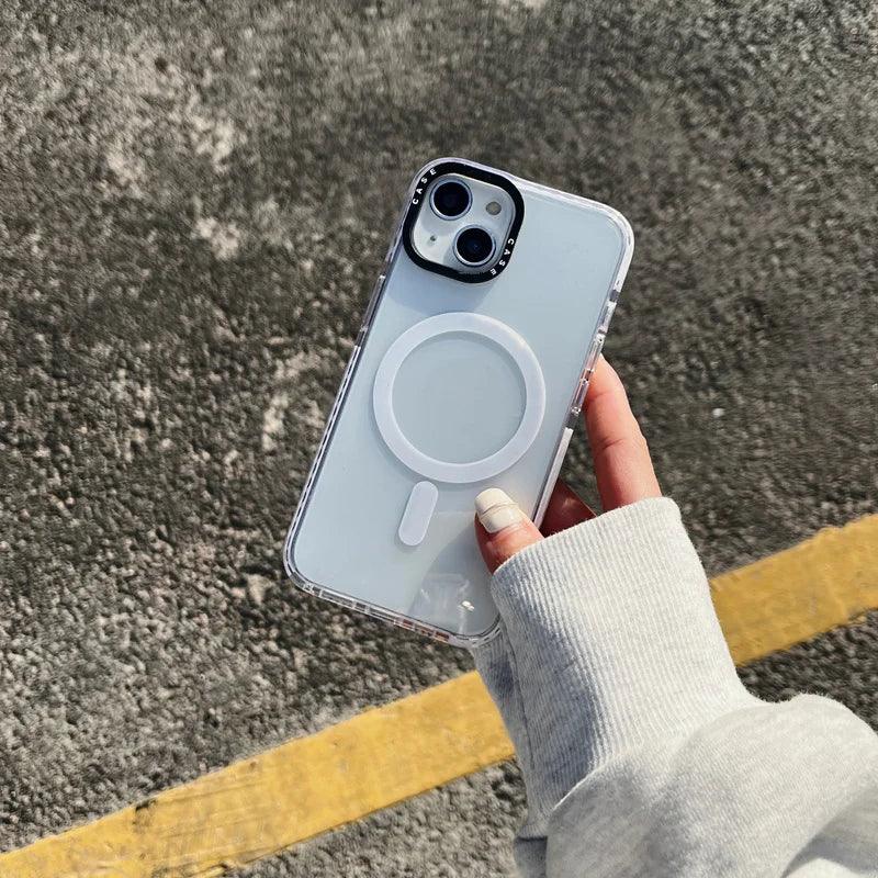 Magnetic Magsafing clear anti-fall case for iphone - IDefend