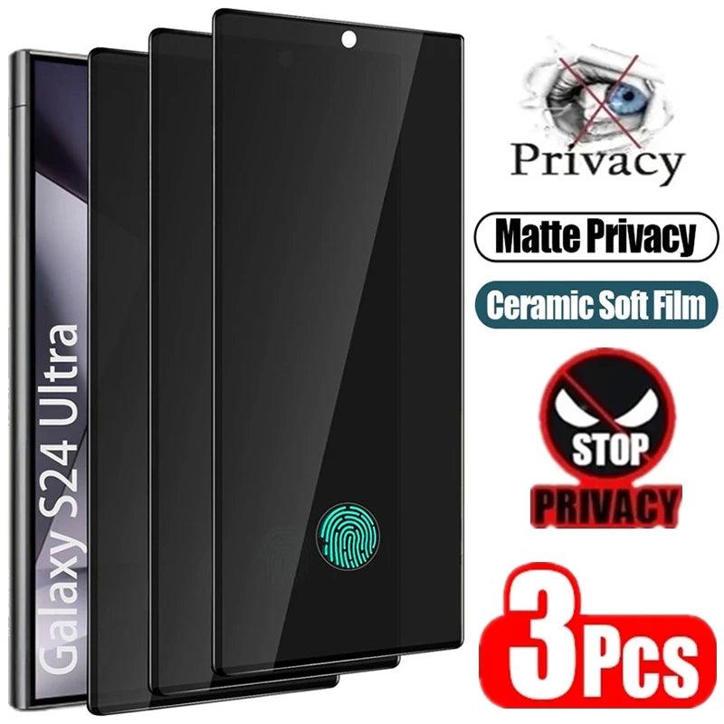 Privacy Screen Protector 3Pcs for Samsung Galaxy - IDefend