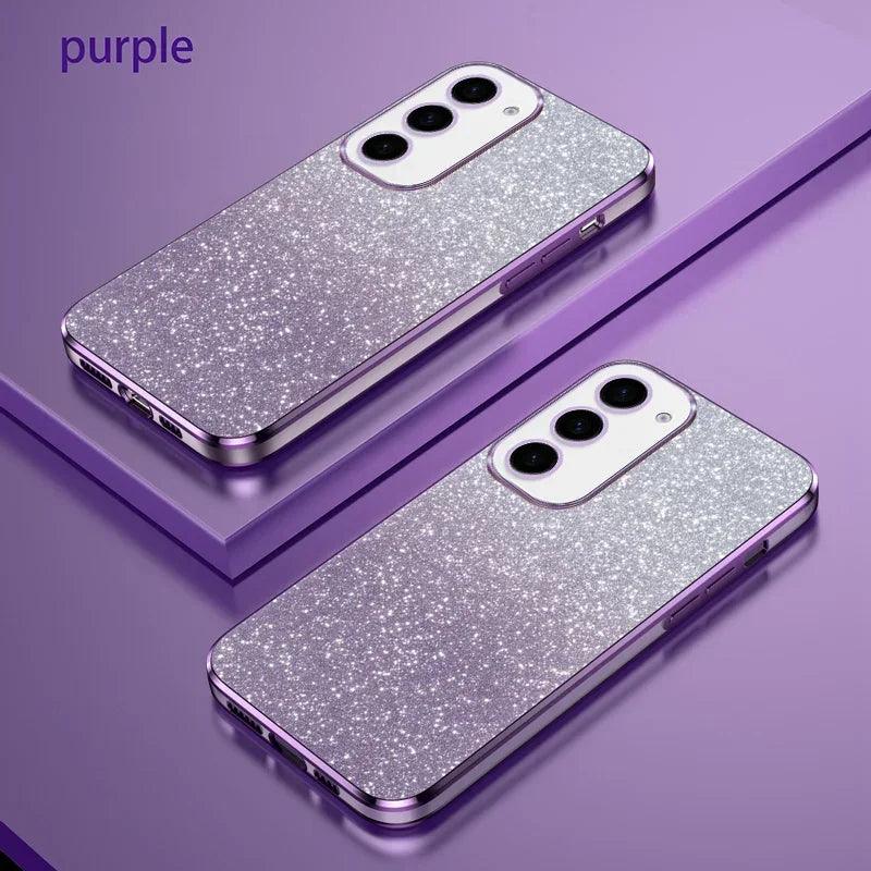 Luxury Plating Gradient Glitter Phone Case For Samsung Galaxy - IDefend