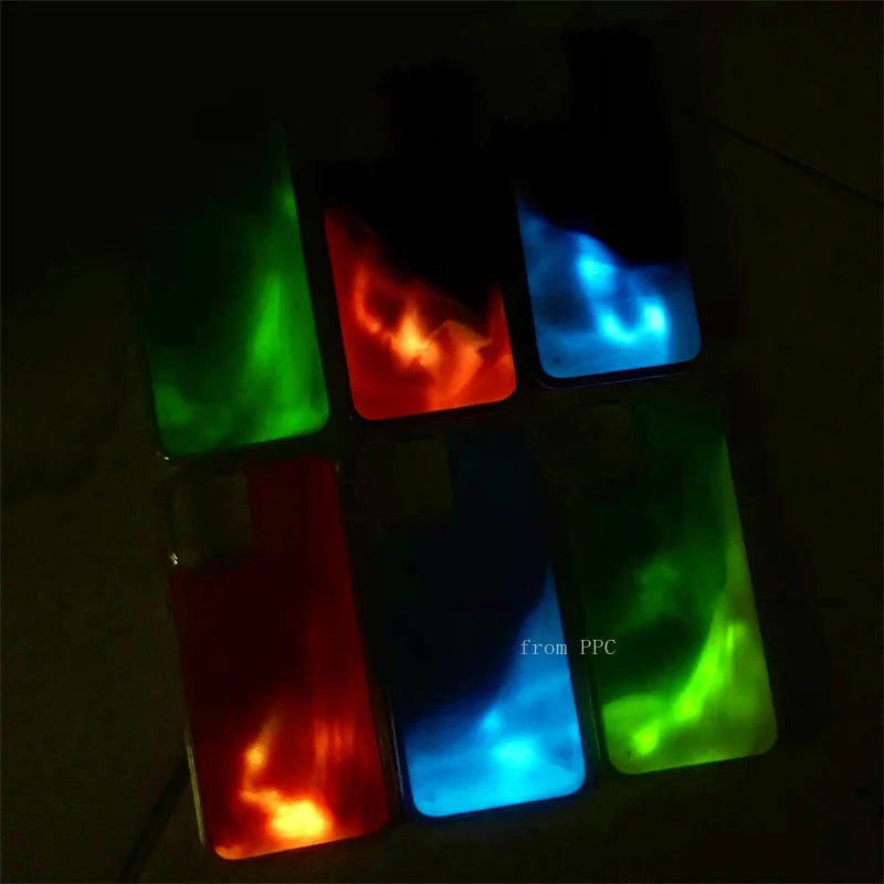 Night Glow Gloss Dynamic Sand Liquid Back Iphone case - IDefend