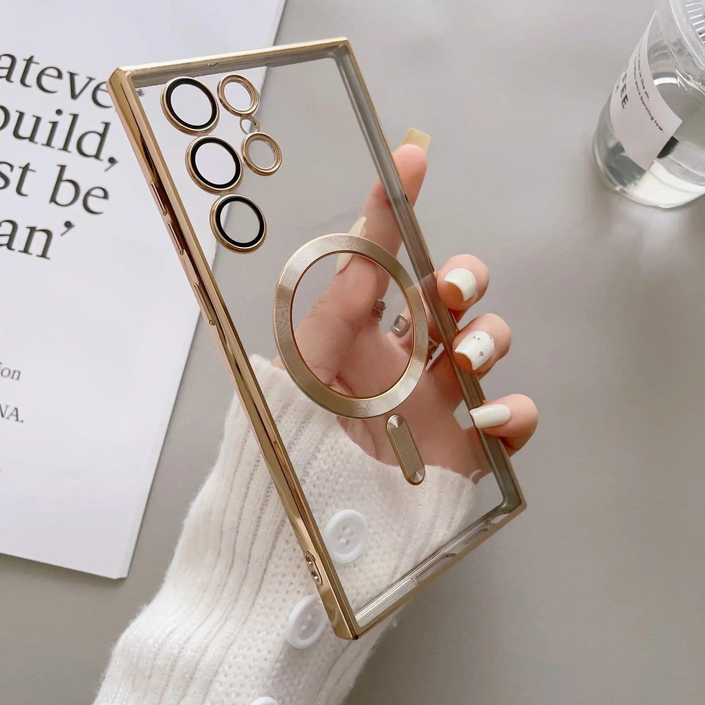 Luxury Transparent Plating For Magsafe Case For Samsung Galaxy - IDefend