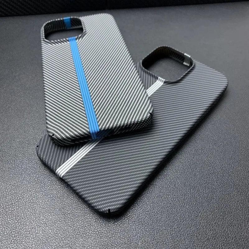 Double Color carbon fibre silicone phone case for iphone - IDefend
