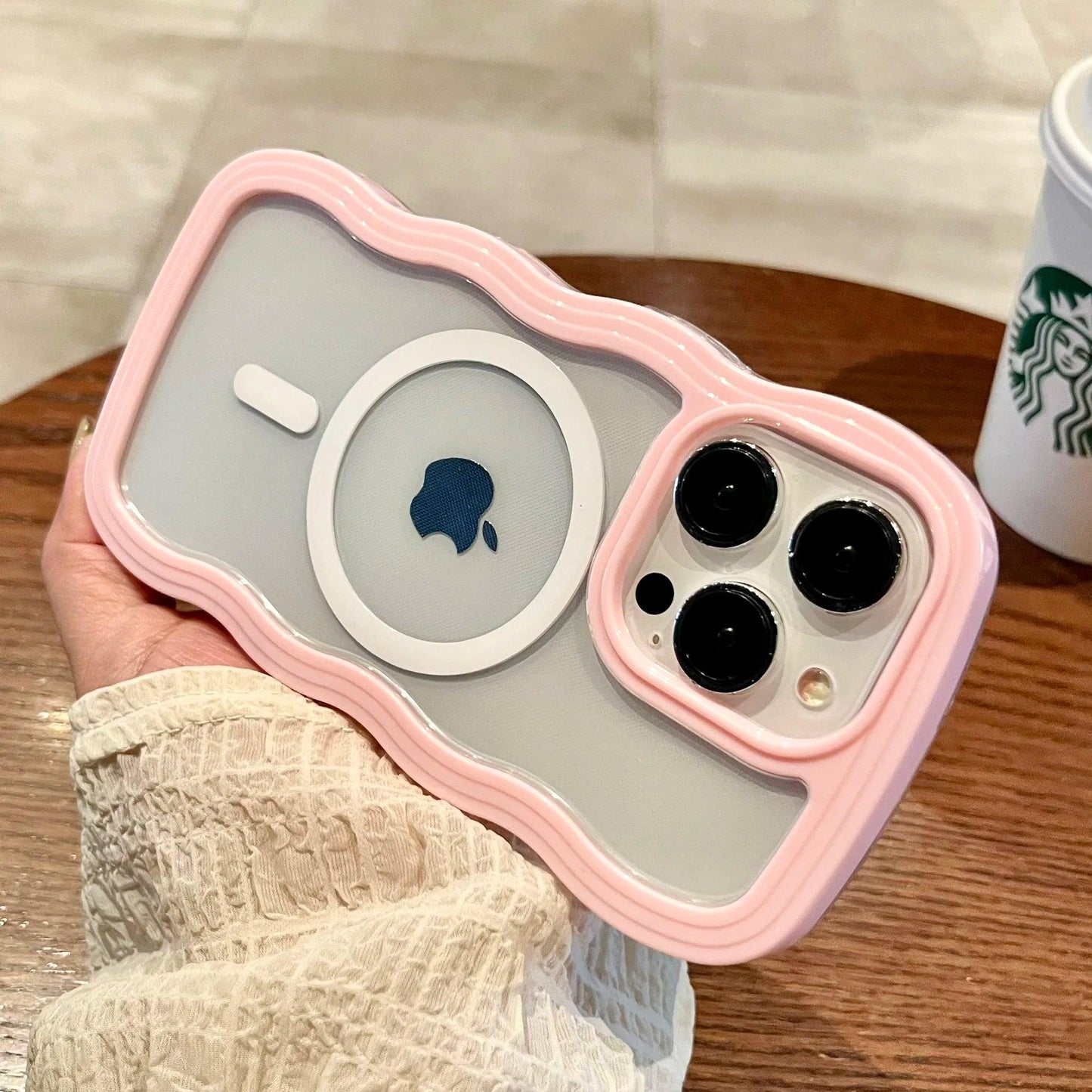 Luxury Wavy Lines Magsafe Wireless Charge Case For iphone - IDefend