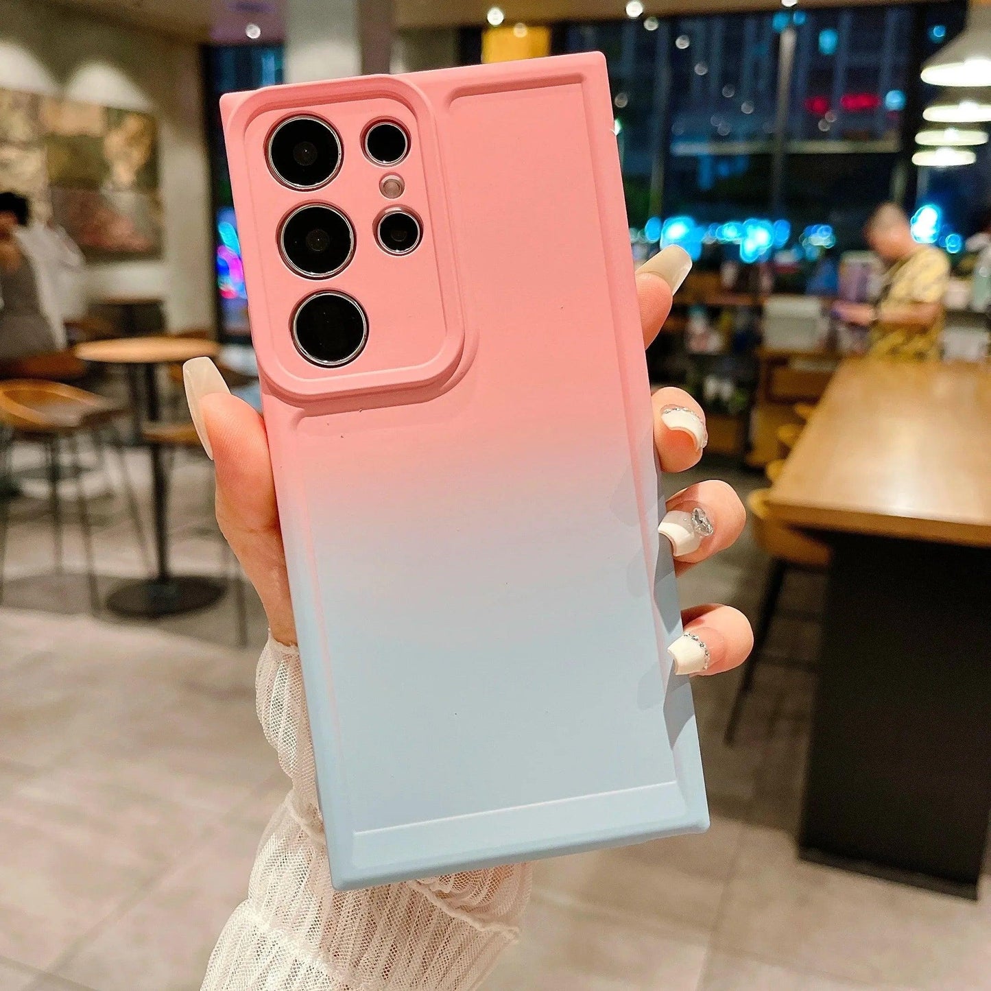 Liquid Silicone Gradient Case For Samsung 0.1 - IDefend
