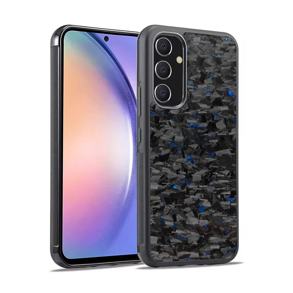 Back Forged Carbon Fiber Phone case for Samsung A14/A54/A34/A24/A25/15 - IDefend