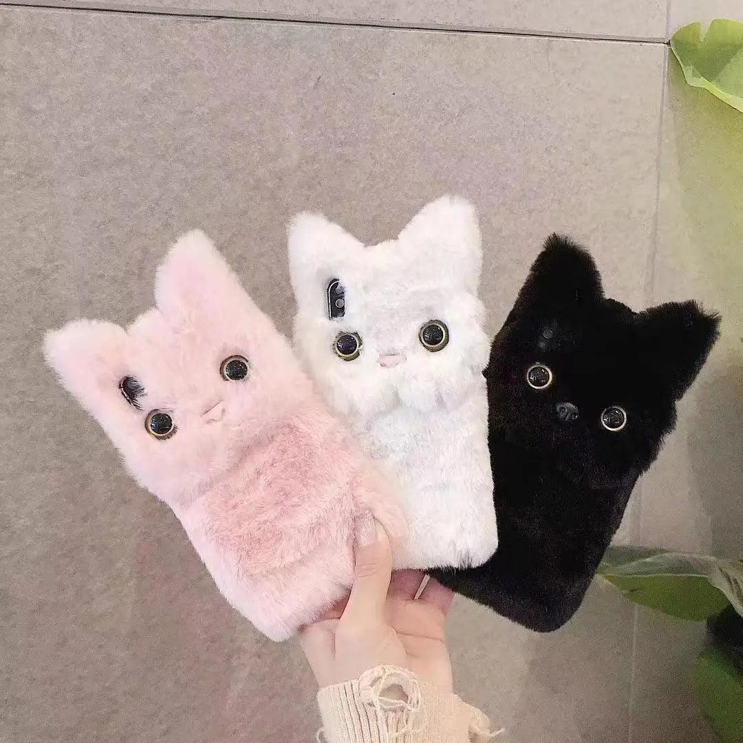 Winter Warm Plush Phone Case For iPhone - IDefend