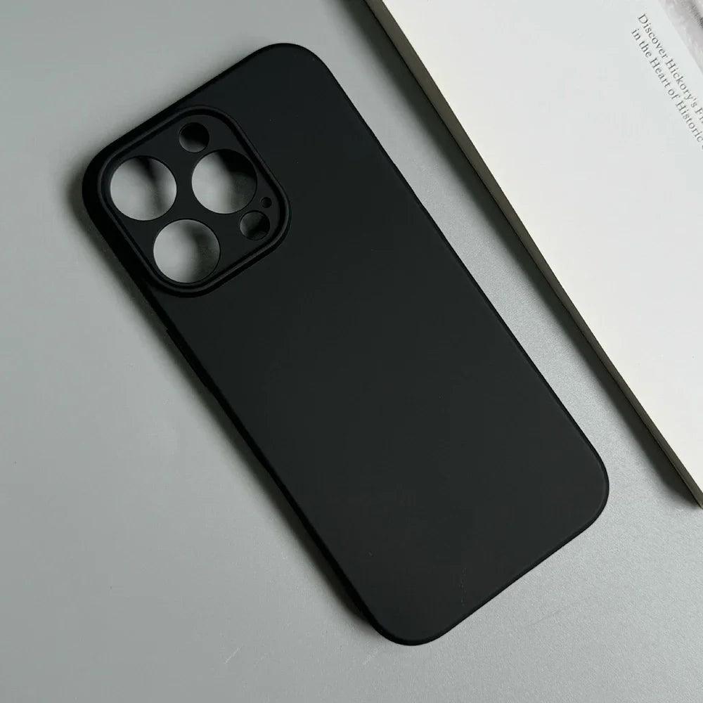 Luxury Full Black Silicone Matte Phone Case For iphone - IDefend