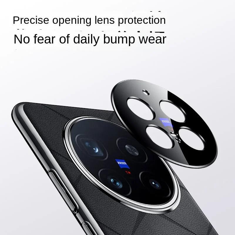 For VIVO X200 Pro Case Luxury Vegan Leather Lens Protective Back Case For VIVO - IDefend