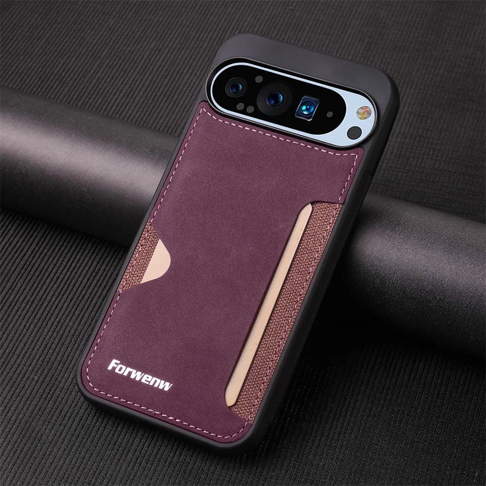 Luxury Wallet Flip Cover For Google Pixel 9 Phone - IDefend