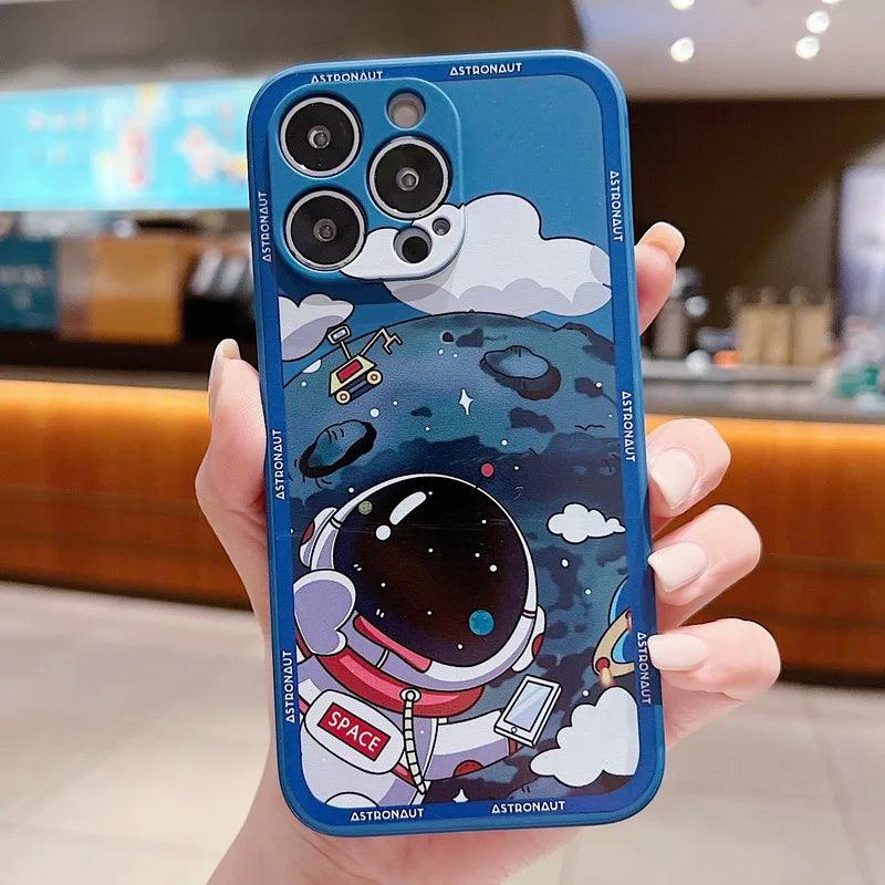 Luxury Space Astronaut Phone Case For iPhone - IDefend
