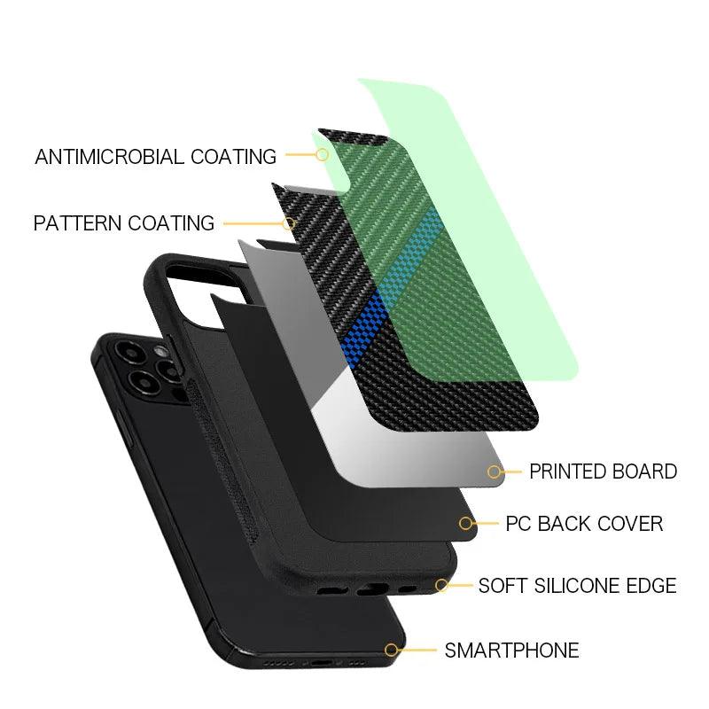 Carbon Fiber Pattern Slim Case For iPhone - IDefend