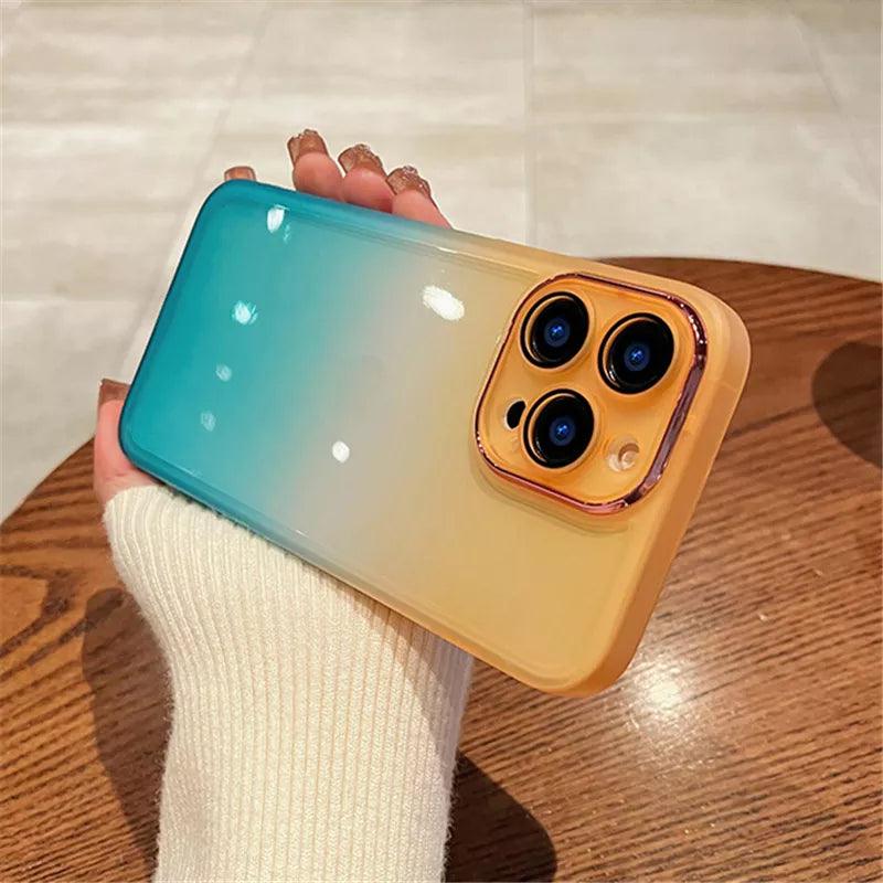 Gradient Rainbow Clear Phone Case - IDefend
