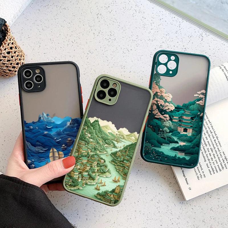 Fashion Magnificent Mountains And Rivers Scenery Phone Case For iPhone - IDefend