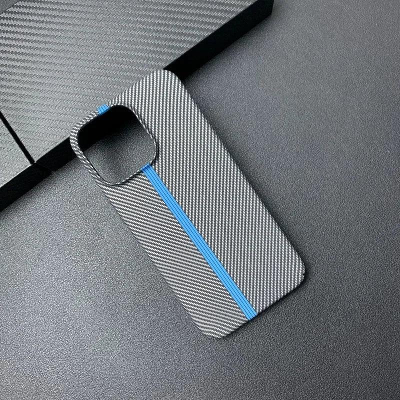 Double Color carbon fibre silicone phone case for iphone - IDefend