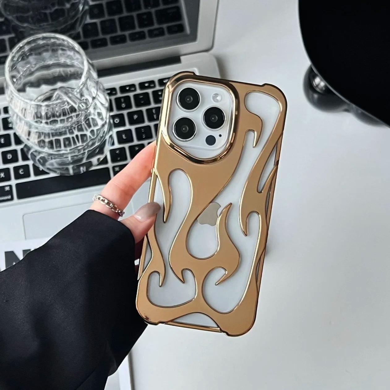 New 3D Flame pattern Phone Case for iPhone - IDefend