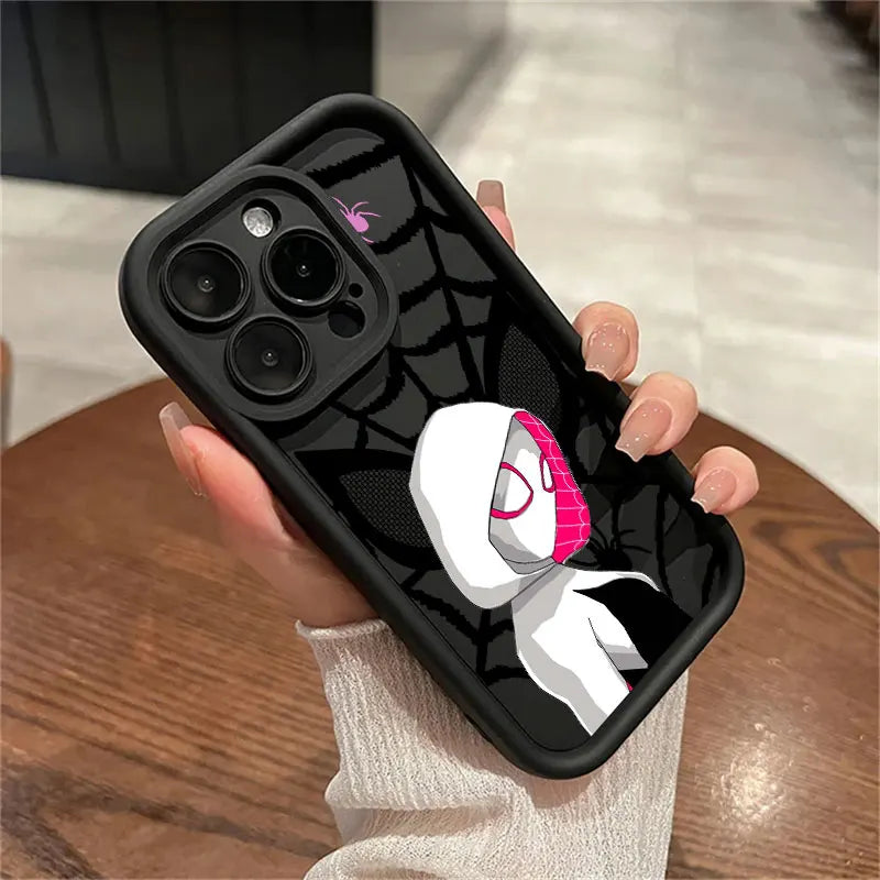 Spider-Man Miles Morales Marvel Phone Case for iPhone 16 Cases iPhone 15 14 13 12 Mini 11 Pro Max 16 Plus 15Pro Shockproof Cover