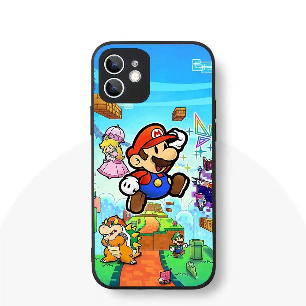 YS-8 Cartoon Marios Silicone Case For iPhone - IDefend