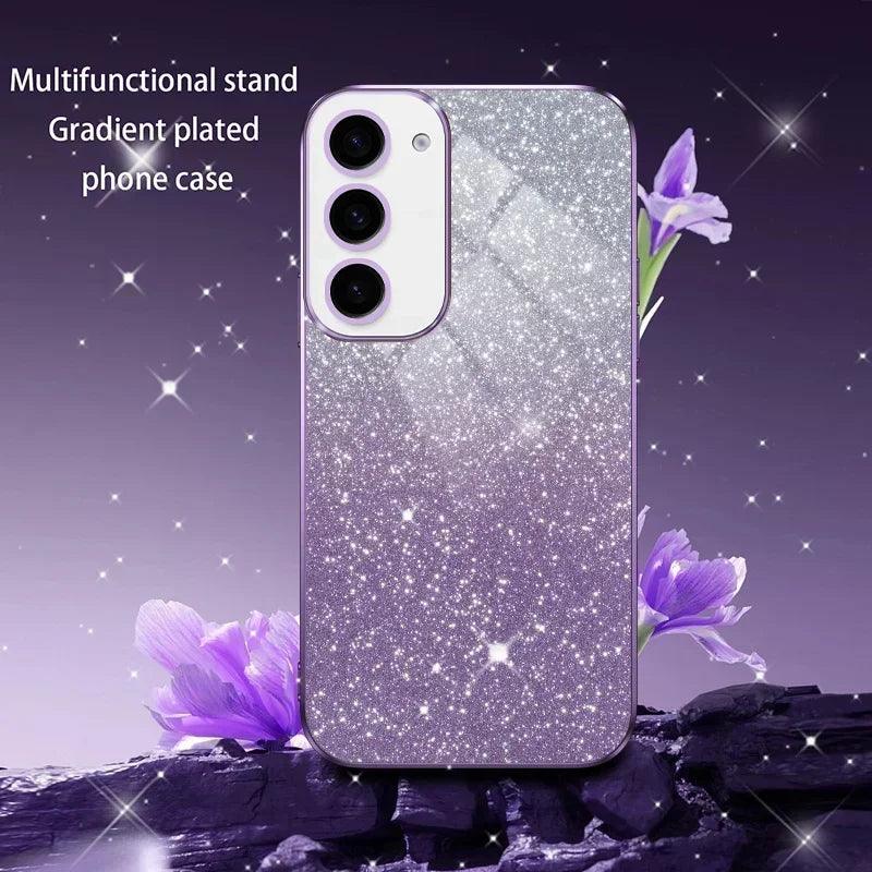 Luxury Plating Gradient Glitter Phone Case For Samsung Galaxy - IDefend