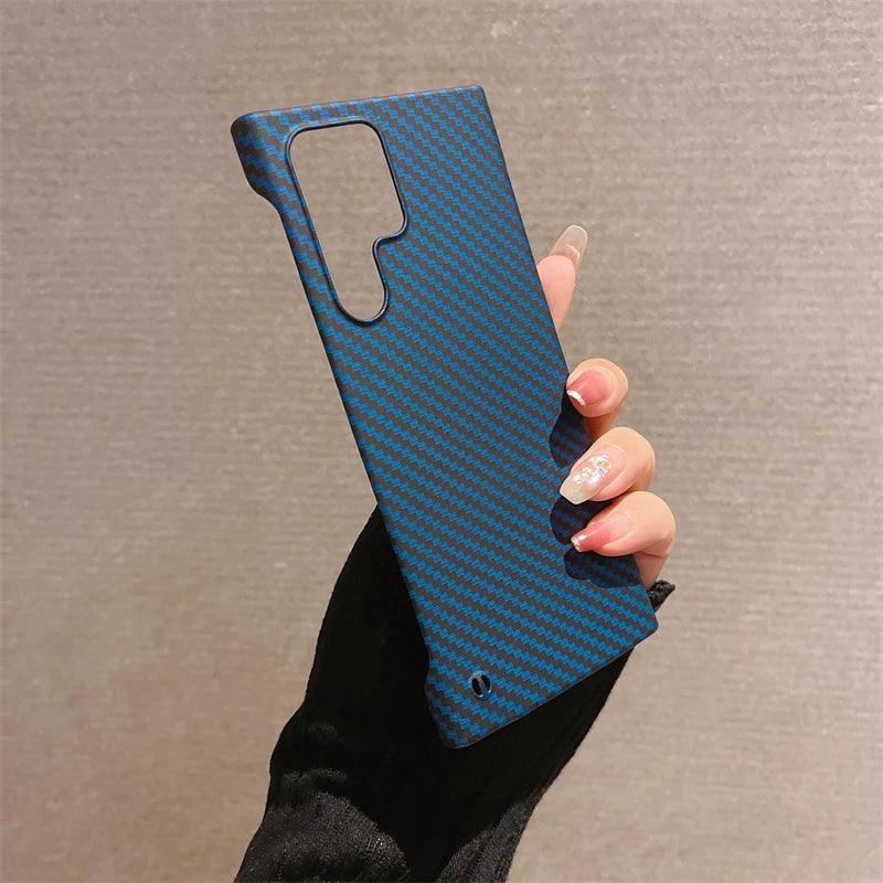 Frameless Carbon Fiber Pattern Phone Case For Samsung Galaxy - IDefend