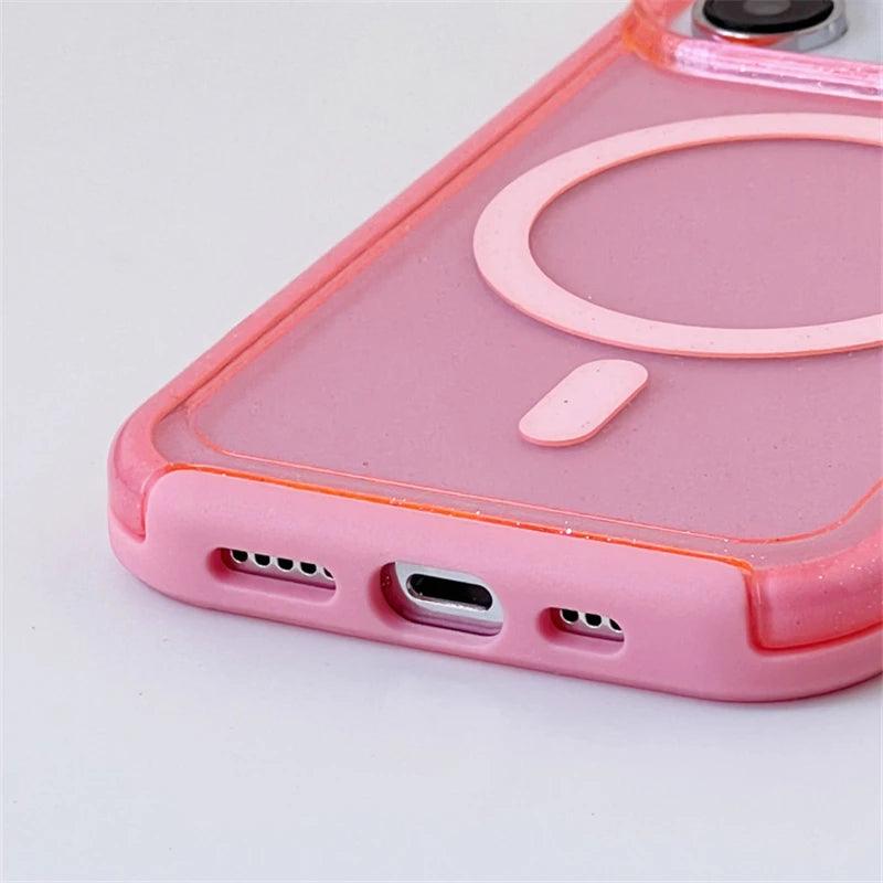 Fluorescent Glitter Magnetic Case for iPhone 0.1 - IDefend