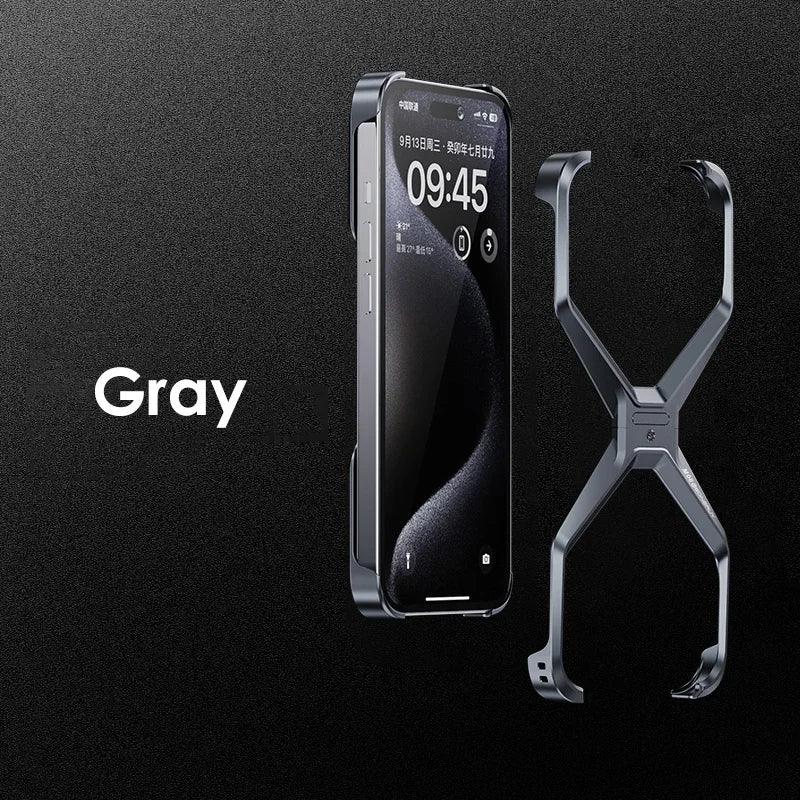 Metal Rimless Phone Case For iPhone - IDefend