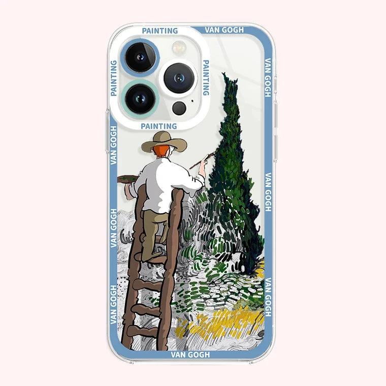 Creative oil painting Phone case For iphone 1 - IDefend