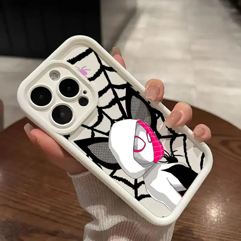 Spider-Man Miles Morales Marvel Phone Case for iPhone 16 Cases iPhone 15 14 13 12 Mini 11 Pro Max 16 Plus 15Pro Shockproof Cover