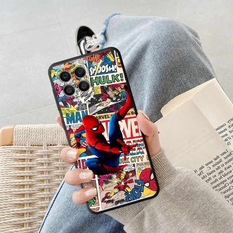 Marvel Spiderman Deadpool Phone Case for Honor X6 X6a X8a 70 Magic5 Lite 90 Pro X7 X9a X8 8X Bumper Luxury Cover TPU Soft