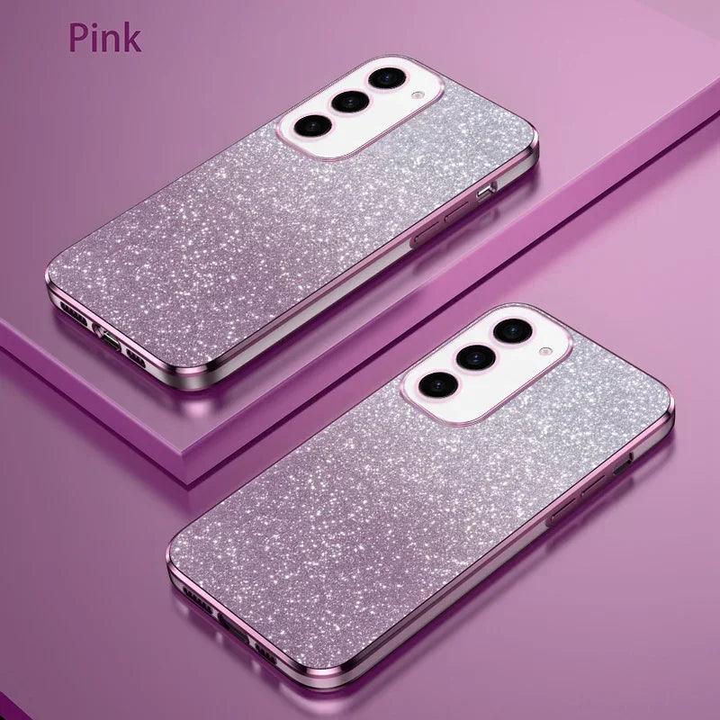 Luxury Plating Gradient Glitter Phone Case For Samsung Galaxy - IDefend