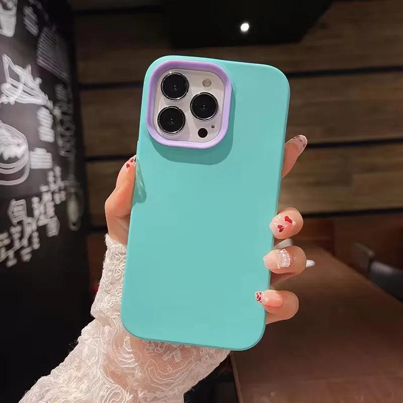 Luxury 3 in 1 Solid Color Detachable Case For iPhone - IDefend