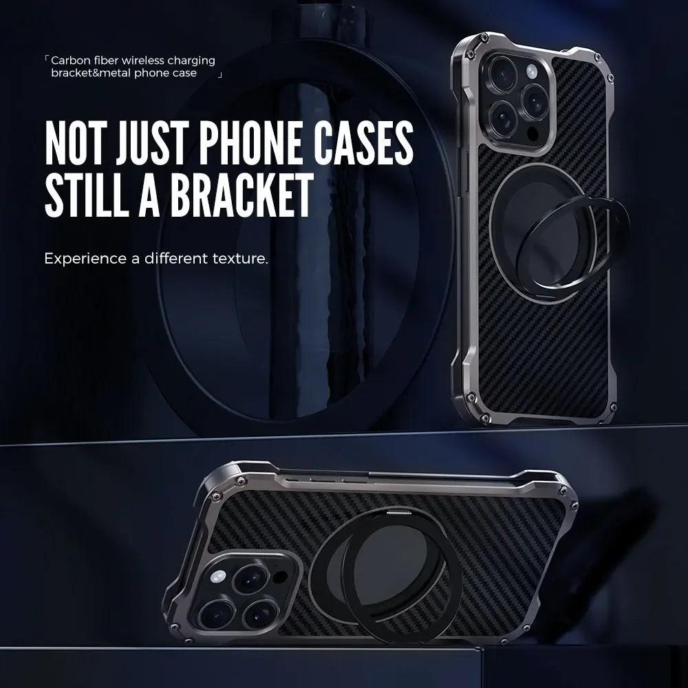 Heavy Duty Metal Stand Phone Case For Iphone - IDefend