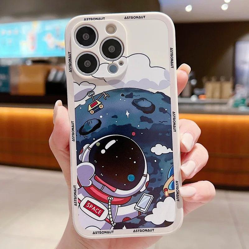Luxury Space Astronaut Phone Case For iPhone - IDefend