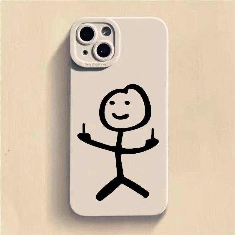 Cartoon Man Matchman Phone Case For iPhone - IDefend
