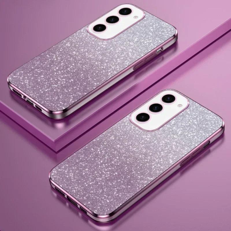Luxury Plating Gradient Glitter Phone Case For Samsung Galaxy - IDefend