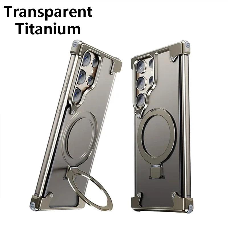 Metal Corner Pad No Border Phone Case For Samsung - IDefend