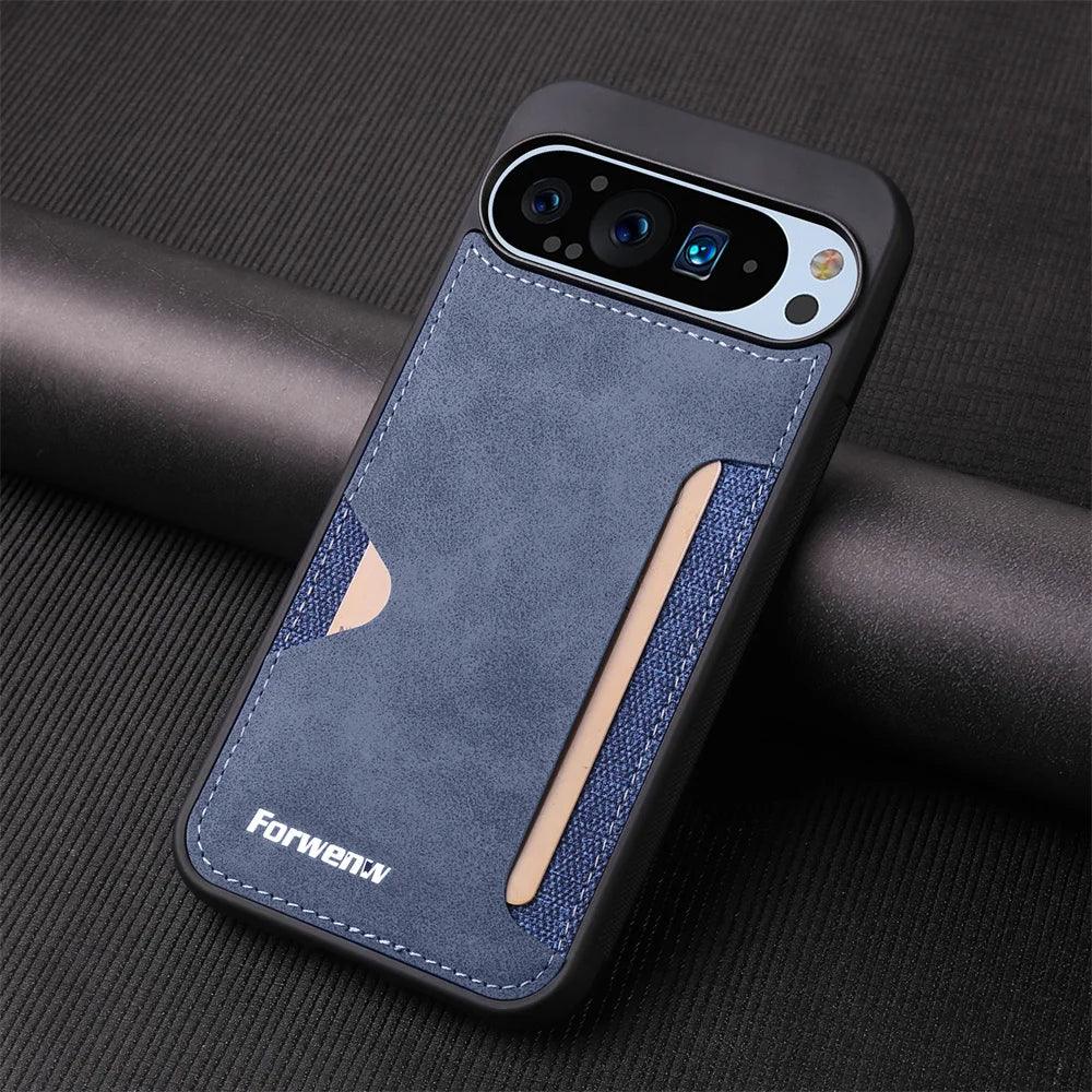 Luxury Wallet Flip Cover For Google Pixel 9 Phone - IDefend