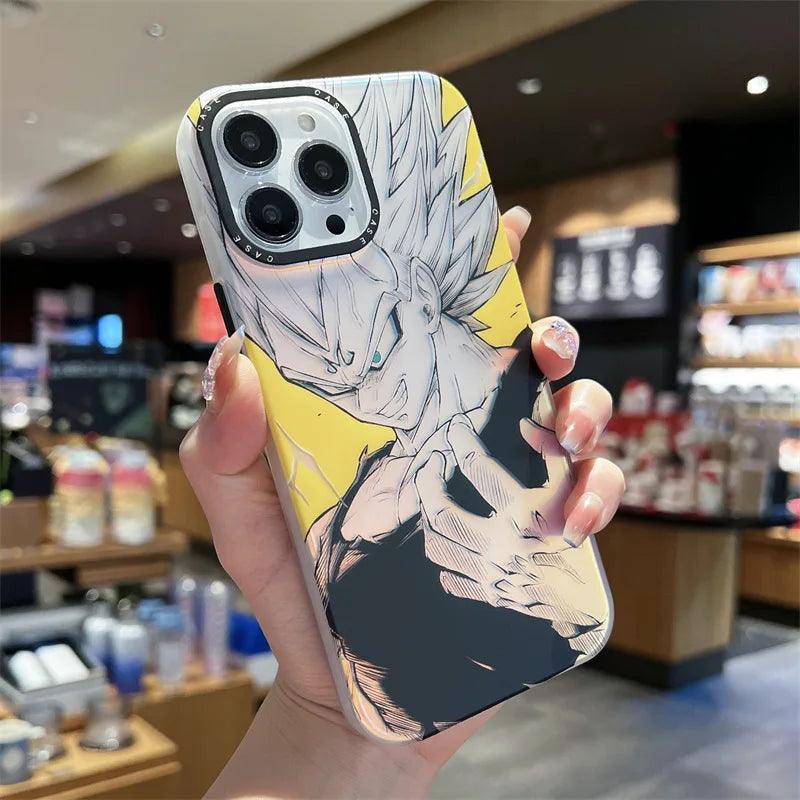 Dragon Ball Goku Vegeta Majin Buu Laser Phone Case for iPhone - IDefend