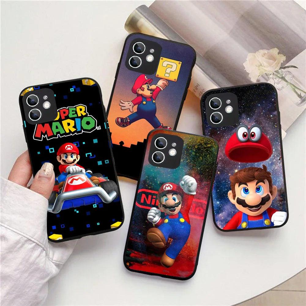 YS-8 Cartoon Marios Silicone Case For iPhone - IDefend