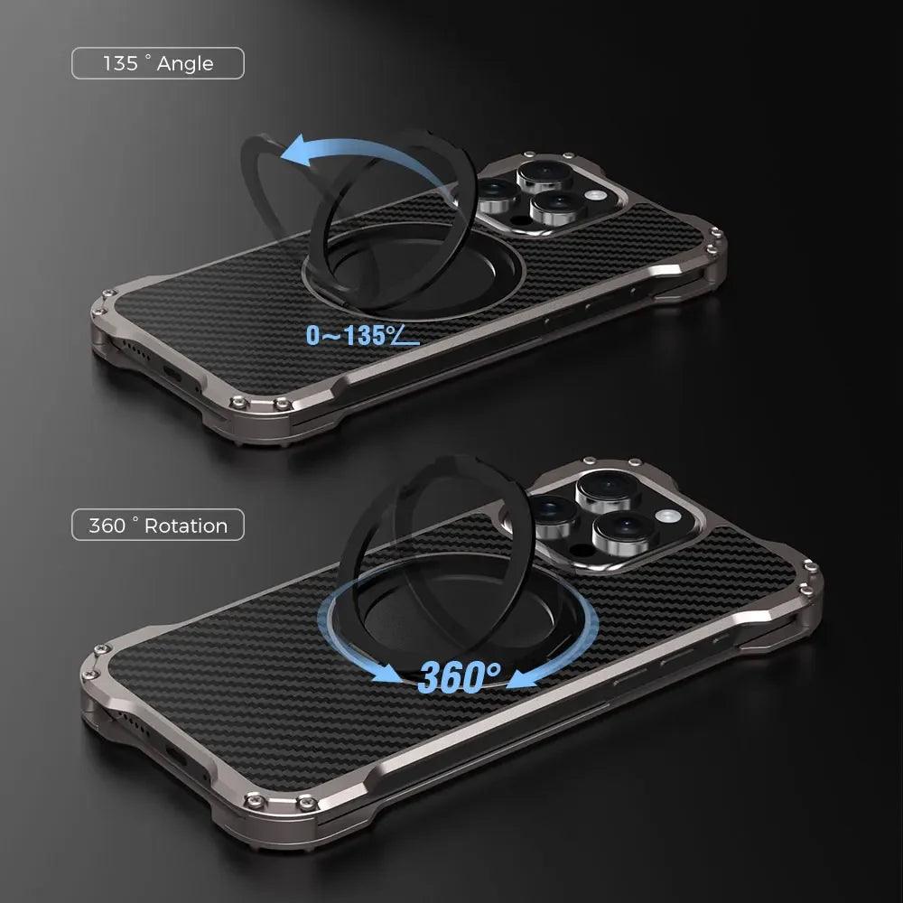 Heavy Duty Metal Stand Phone Case For Iphone - IDefend