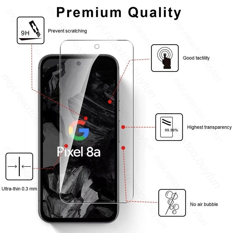 8 In 1 Tempered Glass Camera Lens & Screen Protector For Google Pixel - IDefend