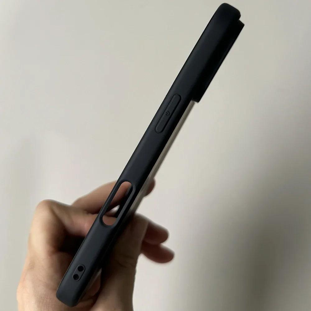 Luxury Full Black Silicone Matte Phone Case For iphone - IDefend